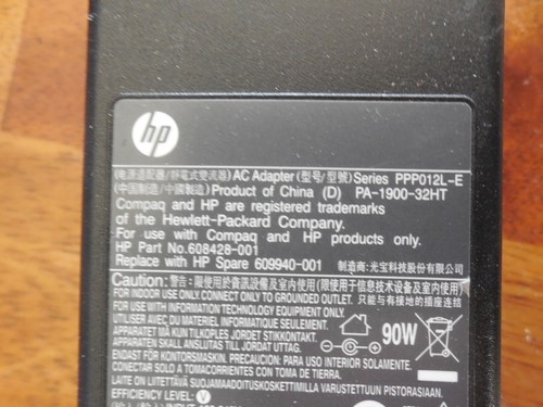 Genuine HP AC Power Adapter Charger PPP012L-E part #608428-001 - H1 - Picture 5 of 5