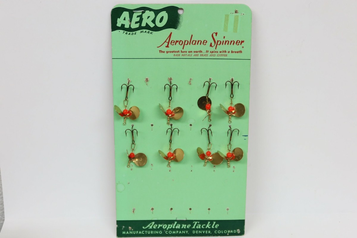 Vintage Aero Aeroplane Spinner Lures Dealer Display Denver Colorado Fishing  | eBay