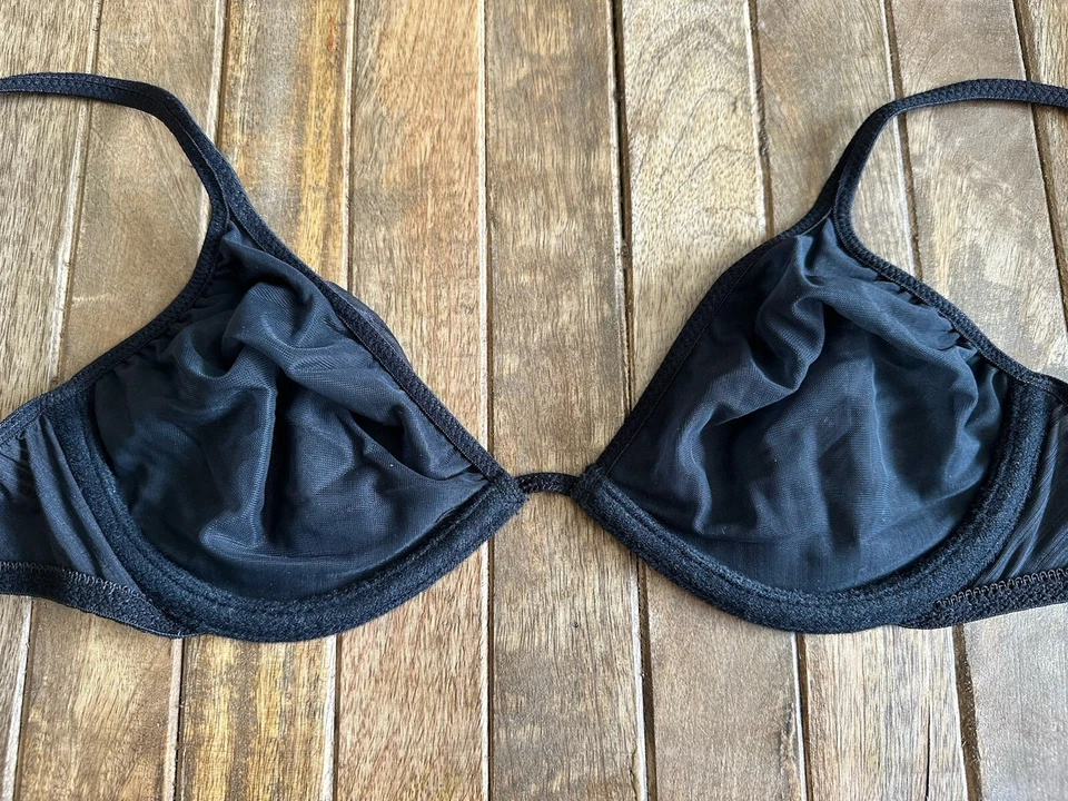 Barely There 36B Sheer Striped Black Underwire Bra - Image 4 of 4