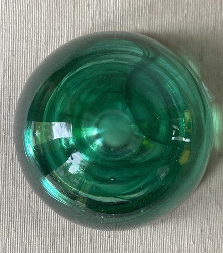 Kosta Boda Art Glass Atoll Votive Holder Green Swirls Anna Ehrner EUC - Picture 11 of 11
