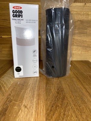 Oxo Good Grips Thermal Travel Mug 12 Oz Black Stainless Steel Double Wall Ebay