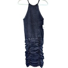 NWT Free People One Dress Womens XS Distressed Grunge Katya Mini Boho Lagenlook