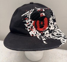 DISNEY PARKS Hat Black Angry Mickey Authentic 53-55cm/21 in. Baseball Cap Used