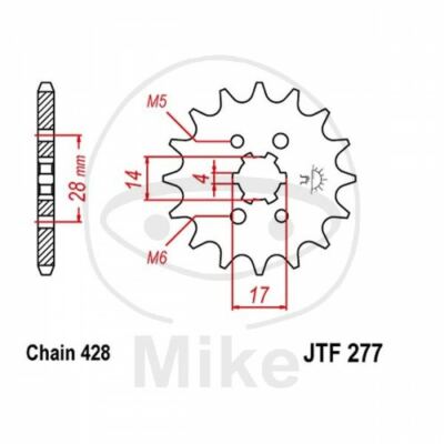 GOOFIT 428 12 T 17mm Dents Moto Pignon Moteur Pignons