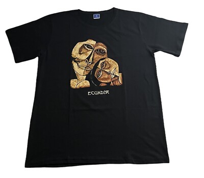 Oswaldo Guayasamín s Tenderness Art Ecuador Black Shirt Men's Size XL