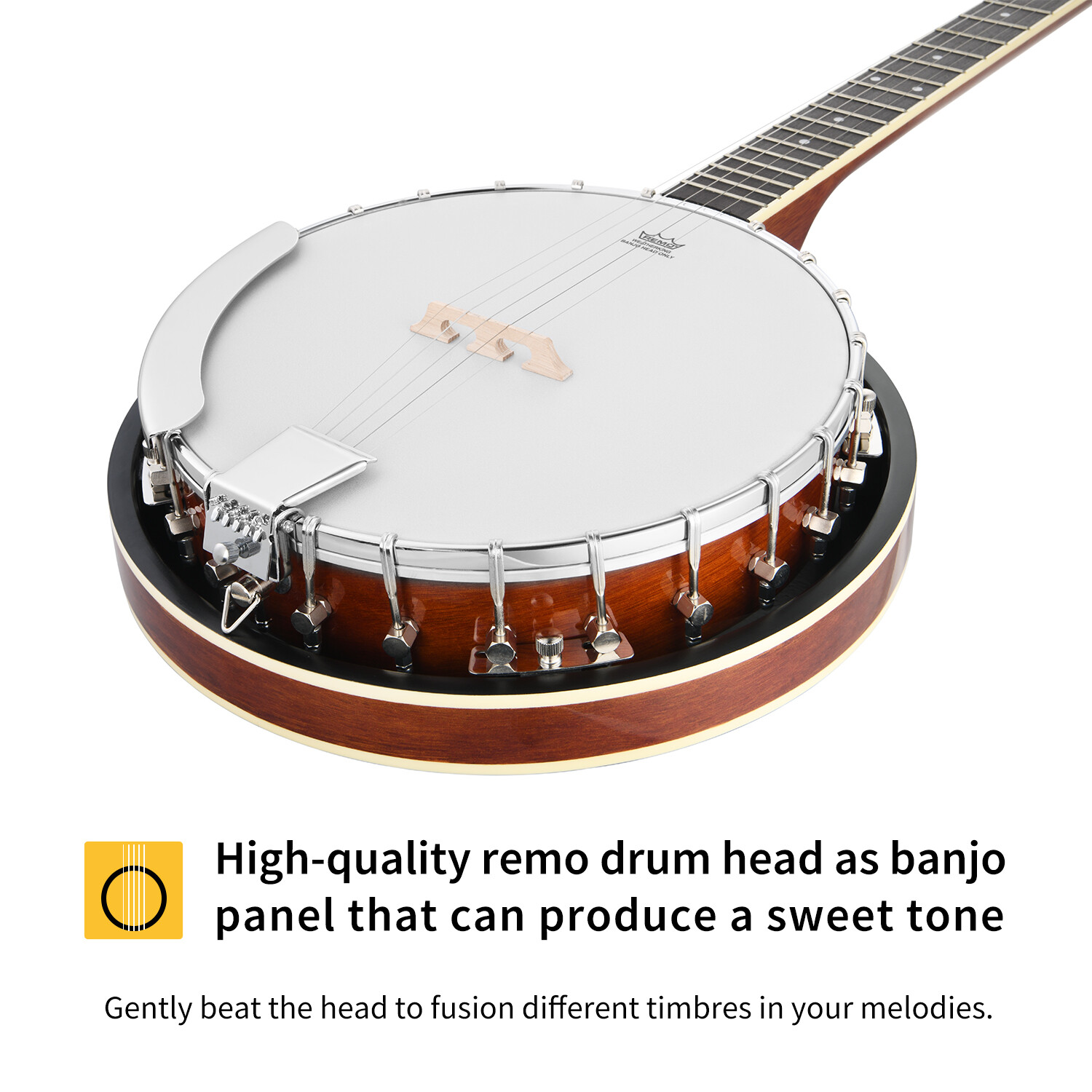 Donner 40 inch Banjo 5 String Banjos Ukulele Banjolele Mahogany Wood + Haed Case eBay
