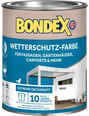 BONDEX Wetterschutz-Farbe, 0,75L, witterungsbeständig, mehrere Farben