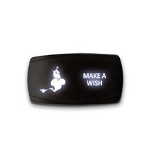 MAKE A WISH - Horizontal LED Rocker Switch 5 Pin Dual Light 20A 12V ON / OFF