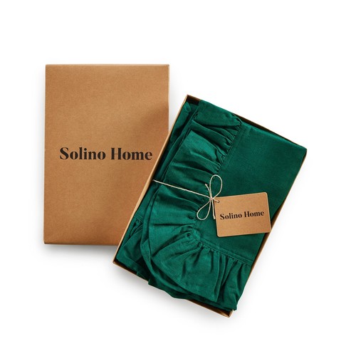 Solino Home 100% Pure Linen Dinner Napkins Square for Fall, Gabrielle Ruffle - Picture 13 of 52