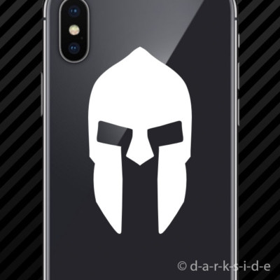 (2x) Spartan Helmet Cell Phone Sticker Mobile sparta hoplite greece