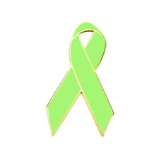 mint green Awareness Ribbon lapel pin - hat pins * Genetic Disorders
