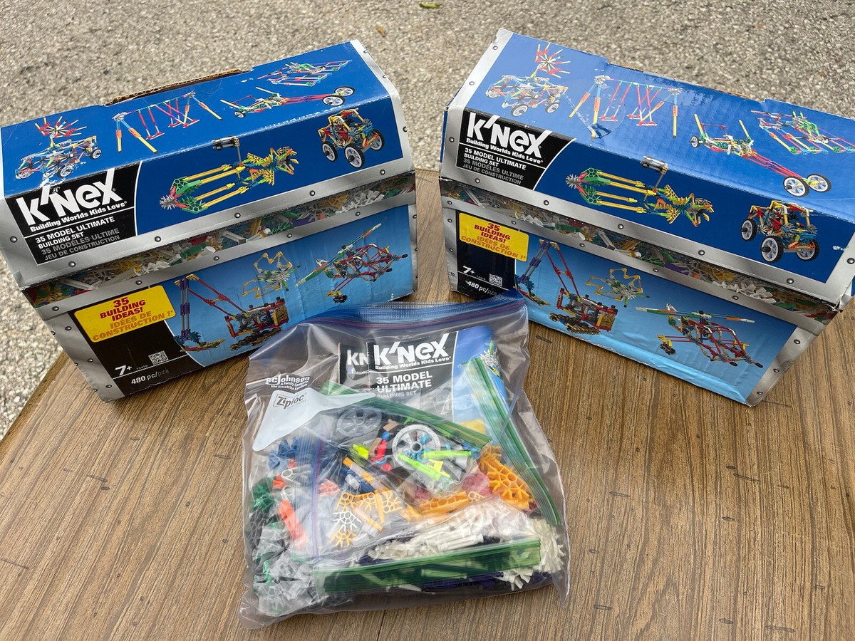K'Nex 35 Model Ultimate Building Set Used (KNEX) 2 Boxes With