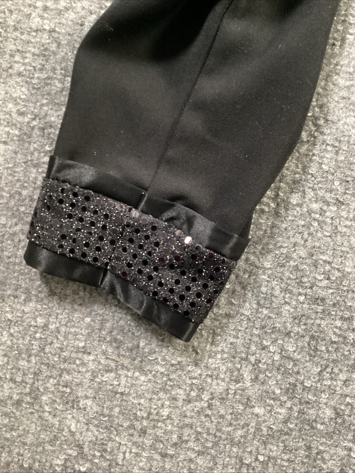 Perceptions Blazer Womens 12 Black Sequin Faux Po… - image 8