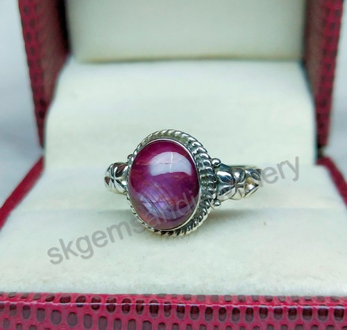 Natural Star Ruby Ring 925 Sterling Silver Ring Handmade Fine Ring All Size - Picture 9 of 10