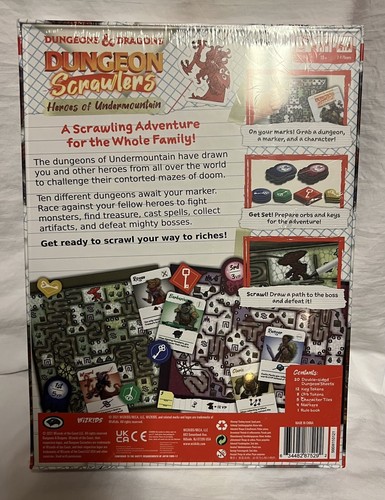 Dungeons & Dragons Dungeon Scrawlers Hero’s of Undermountain Game New! Sealed! - Picture 2 of 2