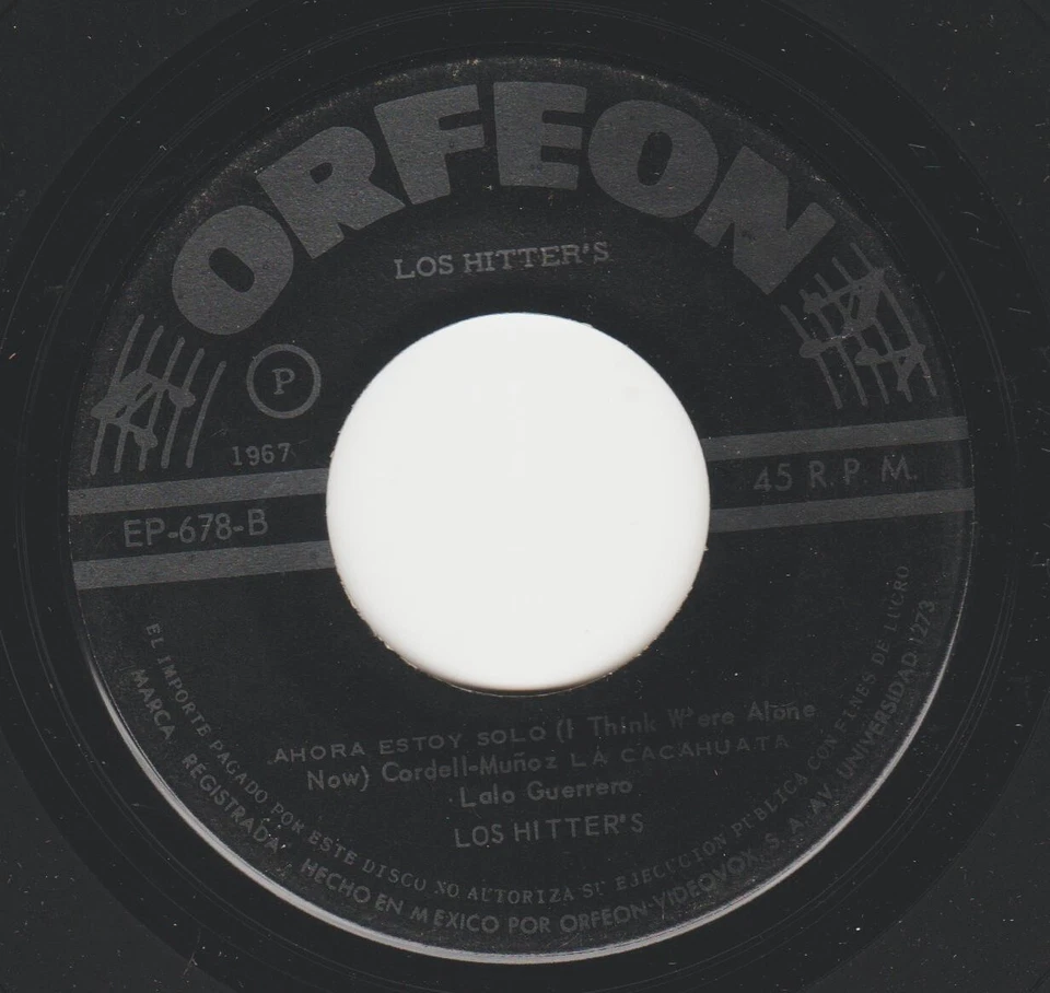 LOS HITTERS GARAGE MEXICAN EP 1967 TOMMY JAMES & THE SHONDELLS COVER IN SPANISH - Image 4 of 4