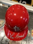 LOU BROCK ST. LOUIS CARDINALS SIGNED MINI HELMET PSA AUTHENTICITY