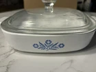 NEW VTG Corning Ware 7” Blue Cornflower Casserole Dish w/Lid P-7-B USA