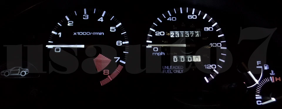 Dash Speedometer Cluster Gauge WHITE LED LIGHT KIT Fit 93-97 Honda Civic Del Sol - Image 2 of 4