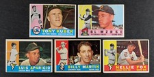 1960 Topps Baseball Star Lot 5 Cards Bill Mazeroski Tony Kubek