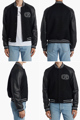 VIP【送料関税込】VALENTINO CHEZ NYLON BLOUSON JACKET Valentino Logo Varsity Jacket Tweed Leather Blouson Coat