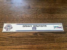 ARIZONA DIAMONDBACKS GAME USED BASEBALL LOCKER ROOM NAMEPLATE DANNY BAUTISTA