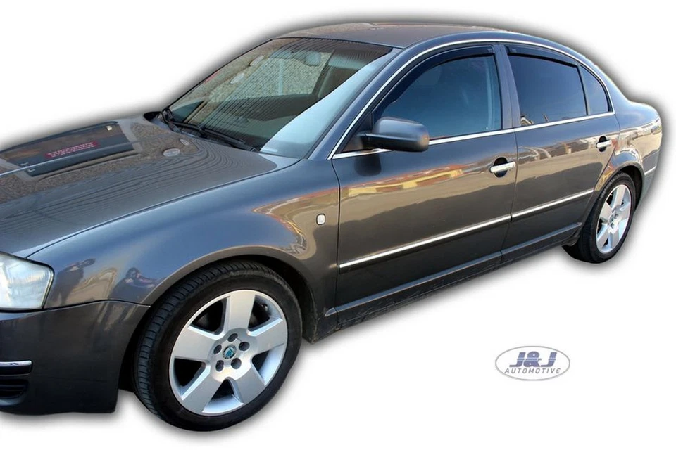 Deflectores de viento para Skoda Superb Mk1 2002-2008 4 puertas berlina juego de 4 piezas Heko - Imagen 2 de 4