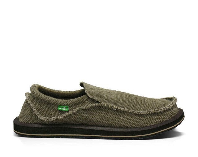 Sanuk Chiba Brown Men's Frayed Canvas Slip On Sidewalk Surfer eBay