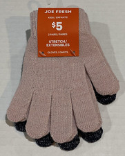 Gloves Sparkly Light Pink  Navy Blue 2 Pairs Kids NEW