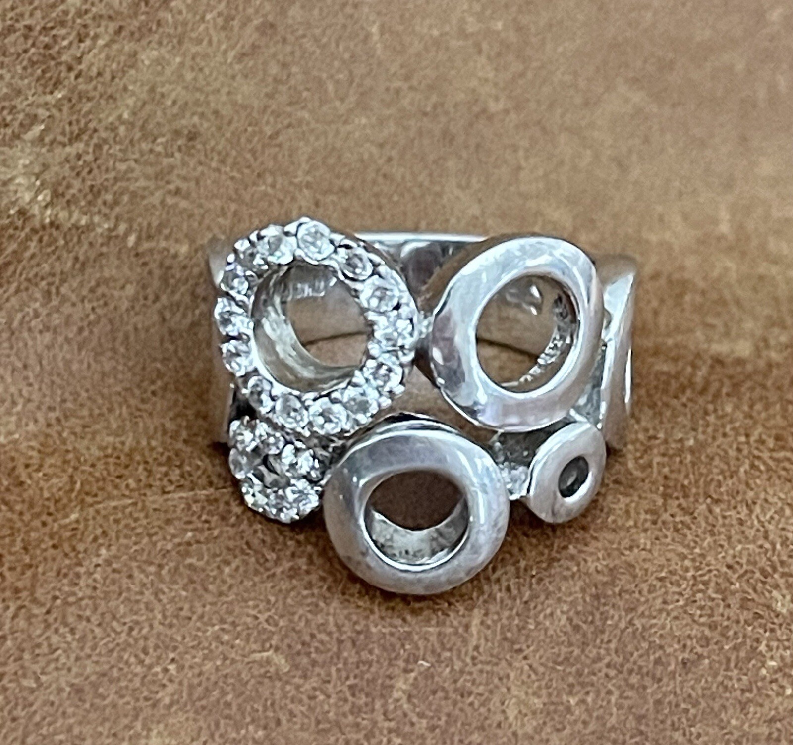 Multi Circle Cluster Bubble Ring-Modern Design CZ… - image 11