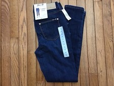 New Seven 7 Jeans Size 4 Dark Blue Denim Tummyless Skinny Jeans High Ris C22-3 