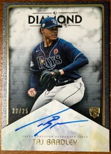 2023 Topps Diamond Icons Taj Bradley Auto Autograph RC Rookie /25 Rays
