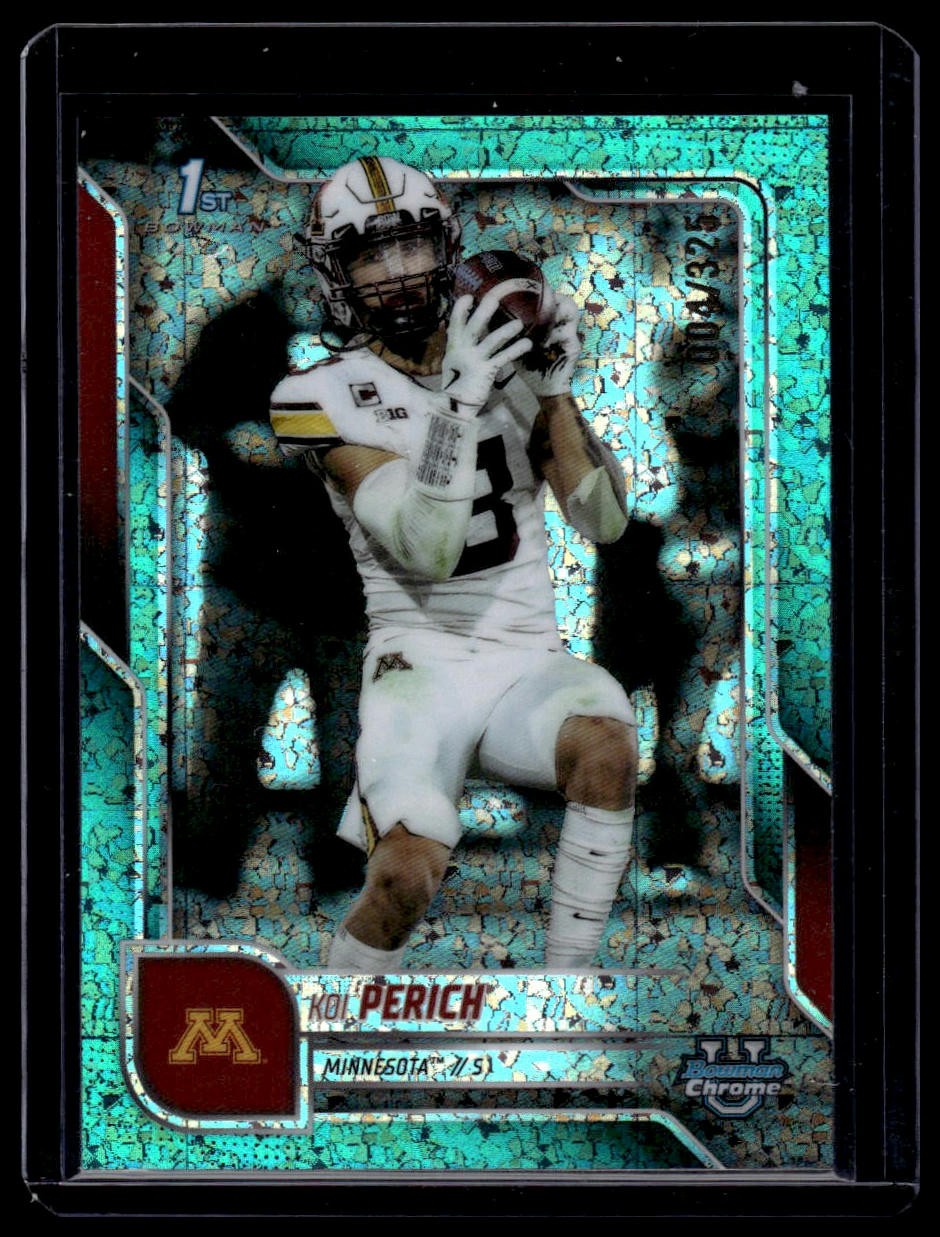 2025 Bowman University Chrome #116 Koi Perich Aqua Mini-Diamond Refractor #/325
