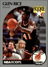 1990-91 Hoops #168 RC Glen Rice Miami Heat