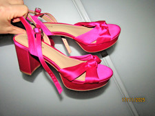Monsoon pink Heels Strappy Satin Sandals UK 6 39 EU vgc