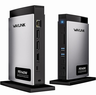 WAVLINK WL-UMD28PRO Laptop Docking Station 3 Monitors 11-in-1 USB C Dock