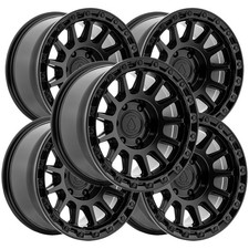 Set Of 5 Arena A144 Spector 17x9 6x5.5 0mm Double Black Wheels Rims 17 Inch Set Of 5 Arena A144 Spector 17x9 6x5.5 0mm Double Black Wheels Rims 17 Inch