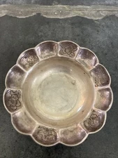 Sanborns Mexico Sterling Silver Trinket Dish 2.75” Flower Pattern