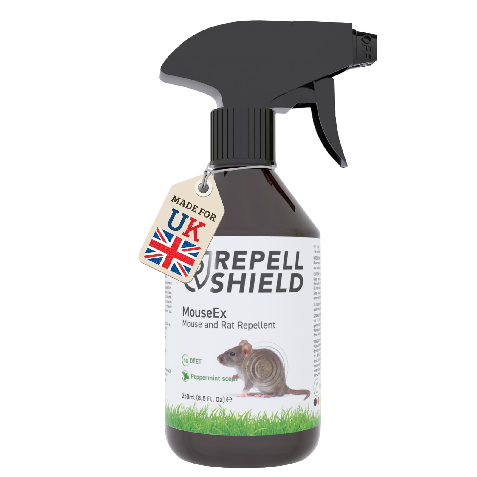 RepellShield Rat & Mouse Repellent Spray - Non-Staining Peppermint Oil Spray, Fa