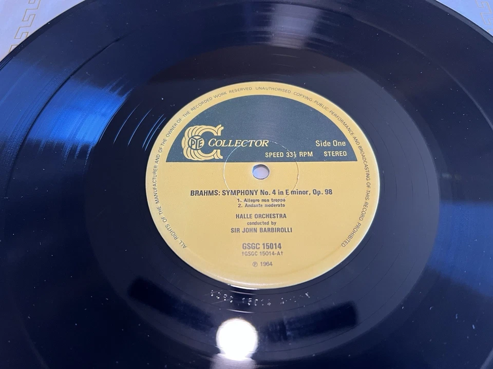 Brahms • Symphony No.4 • Hallé Orchestra • Barbirolli • EX Vinyl/Inlays • EX Cov Foto 3 de 4