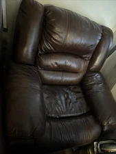 CANMOV Manual Leather Recliner Chair - Brown