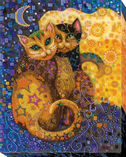 Bead Embroidery Kit "Cat s kiss" Stitching Handmade Beadwork