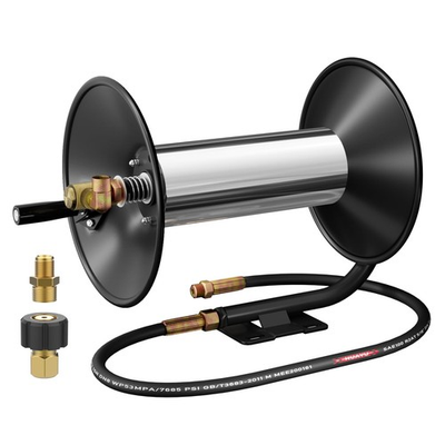 #ad Pressure Washer Hose Reel 3 8quot; 100 FT Heavy Duty Retractable Pressure Washer... $137.99