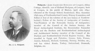 John Crawford Hodgson of Abbey Cottage, Alnwick - Antique Print 1905