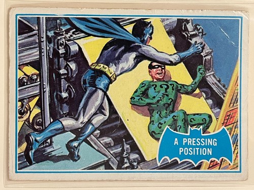 1966 Topps Batman Blue Bat #36B A Pressing Position — TAG (grade unconfirmed)