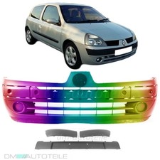 Renault Clio II Front Stoßstange vorne komplett mit Leisten 2001-2005 LACKIERT