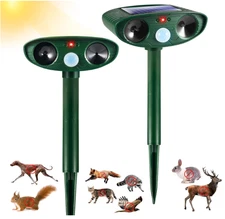 Solar Ultrasonic Animal Repeller – Keep Cats, Deer & Raccoons Away Instantly!