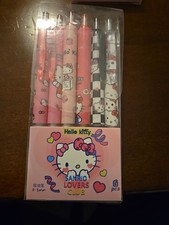 Brand New Hello Kitty Retractable Ballpoint Pens 0.5 mm, 6 pcs 