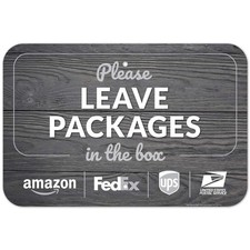 Package Delivery Sign, Please Leave Packages in The Box Gray Background, 12x1...