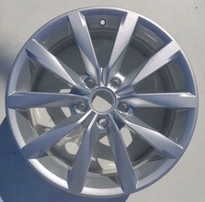 1x Alufelge 17 Zoll 7.0" 5x112 49ET Glanz Silber 5G0601025CH VW Golf Vii
